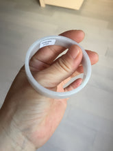 Load image into Gallery viewer, 51mm Certified Type A 100% Natural light purple/white square Jadeite Jade bangle BN92-2723
