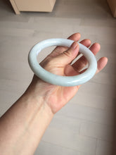 Load image into Gallery viewer, 74.5mm certified Type A 100% Natural light green white round cut plus size Jadeite Jade bangle BP171-(1257)
