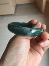 Load image into Gallery viewer, 56.2mm Certified Type A 100% Natural icy watery dark green/blue/gray/black Guatemala Jadeite bangle BH232-0259
