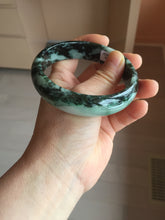 Load image into Gallery viewer, 62.2mm Certified Type A 100% Natural sunny green/dark greenJadeite bangle Call of the Distant Mountains(远山的呼唤) PH72-0606
