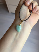 Load image into Gallery viewer, Type A 100% Natural icy watery sunny green/purple/white Jadeite Jade Peach Pendant group PA137
