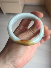 Load image into Gallery viewer, 50mm Certified 100% Natural Type A light green/yellow/brown Maple Syrup Mint Cake jadeite jade bangle BS136-4040

