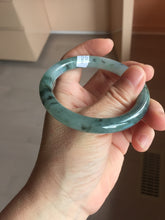 Load image into Gallery viewer, 55mm Certified type A 100% Natural light green blue purple gray black Jadeite bangle PB274-2748
