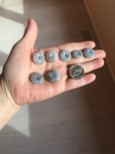Load image into Gallery viewer, 15-18.4mm 100% natural black white jadeite jade(Wuji, 乌鸡) Safety Guardian Button donuts pendant PA250
