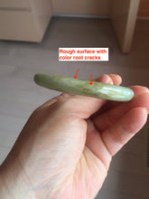 Load image into Gallery viewer, 54.8mm certified 100% natural Type A light green/yellow jadeite jade bangle PH159-4676
