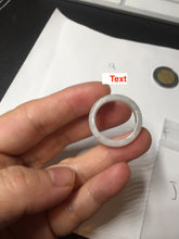 Load image into Gallery viewer, Size 5-10 1/4 100% natural type A white light green jadeite jade band ring group E93
