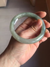 Load image into Gallery viewer, 56.5mm Certified 100% natural Type A oily dark green/gray/black (老油青) jadeite jade bangle PF34-5472
