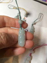 Load image into Gallery viewer, Type A 100% Natural white/green/purple Four Seasons Fortune Beans jadeite jade hanger group BF39
