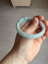 Load image into Gallery viewer, 54mm 100% natural type A light green with green floating flowers jadeite jade bangle PA258-3843 AllaboutjadeCanada.com only
