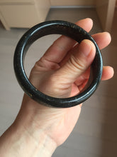 Load image into Gallery viewer, 60mm 100% Natural dark green/black meteorite Stellar Night sky nephrite bangle HN84-1264

