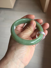 Load image into Gallery viewer, 55.5mm certified 100% Natural green/yellow super oily nephrite Jade bangle HE17-8450
