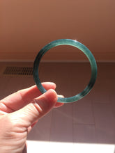Load image into Gallery viewer, 58mm Certified Type A 100% Natural dark green/blue/gray/black slim Guatemala Jadeite bangle AJ149-1350
