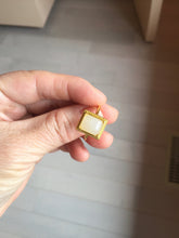Load image into Gallery viewer, 100% Natural dark green/beige pale pink nephrite Jade ring (adjustable size) HN117

