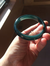 Load image into Gallery viewer, 52.5mm Certified Type A 100% Natural dark green/blue/gray/black Guatemala Jadeite bangle PB276-0696
