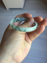 Load image into Gallery viewer, 51mm Certified Type A 100% Natural icy watery light green with green floating flowers thin Jadeite Jade bangle PJ56-1886
