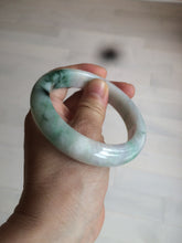 Load image into Gallery viewer, 57.7mm certificated Type A 100% Natural sunny green/white/purple Jadeite Jade bangle AY49-4128
