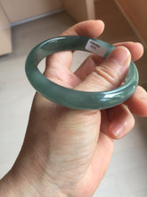 Load image into Gallery viewer, 59mm Certified Type A 100% Natural icy watery dark green/blue/gray/black Guatemala Jadeite bangle BS156-0131

