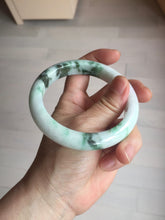 Load image into Gallery viewer, 60.5mm Type A 100% Natural sunny green/light green/white/light purple chubby Jadeite Jade bangle BS129-4035
