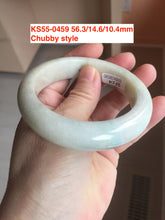 Load image into Gallery viewer, Sale! Type A 100% Natural dark green/white/black Jadeite Jade bangle with defects group 3
