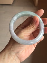 Load image into Gallery viewer, 56.3mm certified 100% natural Type A icy light green/purple jadeite jade bangle PE7-0299
