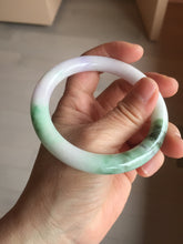 Load image into Gallery viewer, 56mm Certified Type A 100% Natural sunny green purple round cut Jadeite Jade bangle PB99-4951
