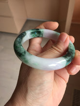Load image into Gallery viewer, 55.5mm Certified 100% natural Type A Green &amp; Light Purple jadeite jade bangle PH246-0510

