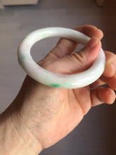 Load image into Gallery viewer, 55.5mm Certified Type A 100% Natural sunny green/white(白底青)/purple Jadeite Jade bangle PE41-2867

