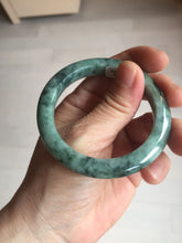 Load image into Gallery viewer, 50mm certified 100% natural Type A light green/gray/purple jadeite jade bangle BS114-6639
