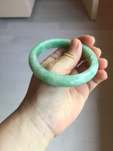 Load image into Gallery viewer, 58.4mm Certified Type A 100% Natural sunny green gray Jadeite Jade bangle PA119-9890
