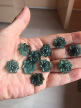 Load image into Gallery viewer, 100% Natural type A blue green gray black Guatemala jadeite Blue Lotus(蓝莲花) group PB297  Add on item. Not for sale alone.
