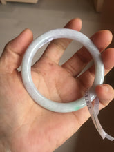 Load image into Gallery viewer, 57mm certified 100% natural type A sunny green/white/purple round cut jadeite jade bangle PC31-2684
