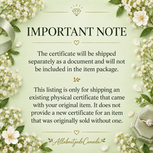 Load image into Gallery viewer, Certificate Shipped Separately – Shipping Fee Applies
