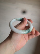 Load image into Gallery viewer, 59mm Certified 100% natural Type A green/white jadeite jade bangle AX99-4384
