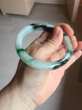 Load image into Gallery viewer, 56.9mm 100% natural Type A sunny green white jadeite jade bangle BN7-8239
