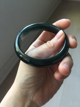 Load image into Gallery viewer, 55.6mm Certified Type A 100% Natural dark green/blue/gray/black Guatemala Jadeite bangle PJ138-1474
