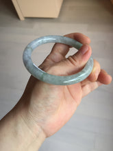 Load image into Gallery viewer, 57.4mm Certified Type A 100% Natural light green purple gray round cut Jadeite Jade bangle BQ60-6887
