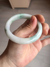 Load image into Gallery viewer, 54.5mm Certified 100% natural Type A sunny green/white jadeite jade bangle BM31-0361
