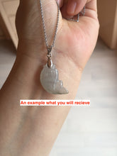 Load image into Gallery viewer, 100% Natural type A clear/ sunny green/ purple jadeite jade 3D fish Pendant BL71
