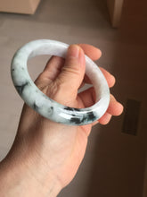 Load image into Gallery viewer, 61.2mm Certified Type A 100% Natural light green/white/purple Jadeite Jade bangle PJ68-3844
