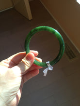 Load image into Gallery viewer, 60mm certified 100% Natural dark green/black nephrite (碧玉)  bangle HN64-9142
