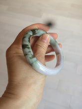 Load image into Gallery viewer, 56.3mm certified 100% natural Type A dark green/purple  jungle camouflage color jadeite jade bangle AX77-5285
