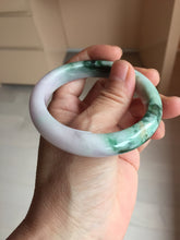 Load image into Gallery viewer, 55.5mm Certified 100% natural Type A sunny Green &amp; Light Purple(春带彩) jadeite jade bangle PH247-0509
