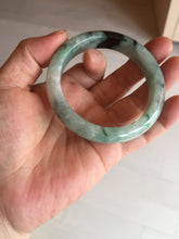 Load image into Gallery viewer, Shopify only 52.9mm Certified Type A 100% Natural green flying flowers Jadeite Jade bangle BF125-8568
