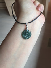 Load image into Gallery viewer, 100% Natural blue green gray Guatemala jadeite Jade flower pendant group AR113
