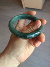 Load image into Gallery viewer, 57.6mm Certified type A 100% Natural oily dark green (老油青)Jadeite bangle PA226-9010
