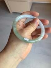 Load image into Gallery viewer, 58.7mm Certified Type A 100% Natural green white slim round cut Jadeite Jade bangle Y169-3693
