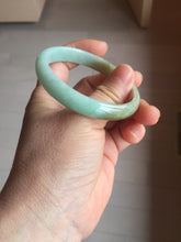 Load image into Gallery viewer, 53mm Certified Type A 100% Natural apple green brown oval Jadeite bangle BH97-2190
