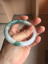 Load image into Gallery viewer, 54.5mm Certified 100% natural Type A Watermelon Rind Green &amp; Light Purple jadeite jade bangle PH242-0177
