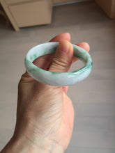 Load image into Gallery viewer, 50.5mm certified 100% natural Type A sunny green/white/purple thin jadeite jade bangle PE77-5465
