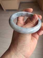 Load image into Gallery viewer, 58.5mm certified 100% natural Type A light green/purple white Snowy Pine Forest jadeite jade bangle PC199-3043
